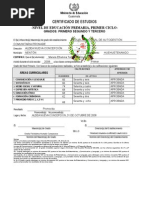 2008 Certificado 1o Mineduc Guatemala