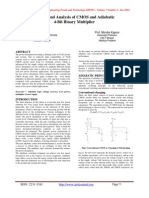 Design and Analysis of CMOS and Adiabatic 4-Bit Binary Multiplier