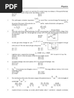 Section - 1 Physics: T T M M N N