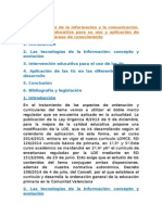 Tema 6 Las Tecnologias de La Informacion y La Comunicacion - Intervencion Educativa para Su Uso y Aplicacion en Las Diferentes Areas de Conocimiento