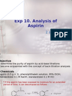 Exp10 - Analysis of Aspirin