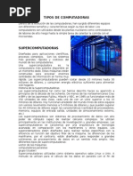 Tipos de Computadoras