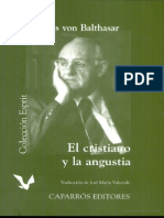 El Cristiano y La Angustia - Hans Urs Von Balthasar