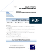 South African Mathematics Olypiad 2012 Senior Sector