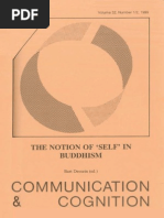 The Notion of Self' in Buddhism (Communication and Cognition 32, 1-2, 1999)