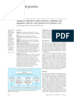 Testing For Helicobacter Pylori Infection - Validation and Diagnostic Yield of A Near Patient Test in Primary Care