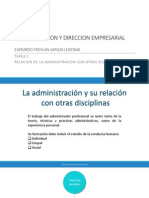 Relacion de La Administracion Con Otras Diciplinas Disciplinas