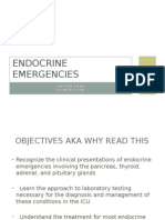 Endocrine Emergencies in The ICU