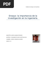 Importancia de La Investigación en La Ingeniería.