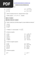 Matematica Equaçoes Do Primeiro Grau