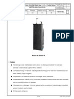 Drinking Water Fountain (SOCO-40) - Part List & Manual