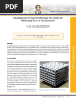 Development of Type B (U) Package For Cobalt-60 Teletherapy Source Transportation