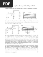 BJT As An Amplifier: Biasing and Small Signal Model: ECE60L Lecture Notes, Spring 2002