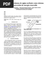 Análisis de Columna de Agua Oscilante Como Sistema de Converisión de Energía Renovable