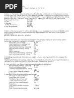 Cost o Goods Manufacturing