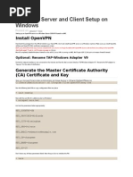 Openvpn Server and Client Setup On Windows
