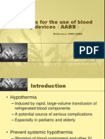 Guidelines For The Use of Blood Warming Devices AABB