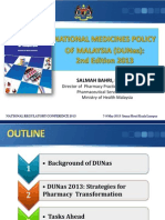 Malaysia National Medicines Policy Presentation (2013)