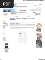 Rating de Presión ANSI Class Vs PN Valvias