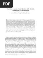 Il Carattere Necessario e Riduttivo Delle Identità. Un'Intervista A Franco Crespi