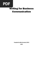 Writing For Business Communication Module