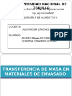 Transferencia de Masa en Materiales Envasados