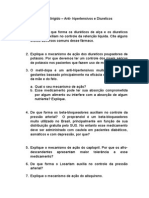 Estudo Dirigido - Antihipertensivos e Diurticos