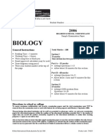 Biology HSC Questions ARC 2006