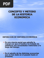 Concepto y Metodo de La Historia Economica