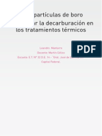 Nanoparticulas de Boro para Evitar La Decarburacion en Los Tratamientos Termicos PDF