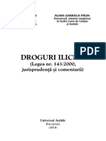 Rasfoire Droguri Ilicite - Legea Nr. 143-2000, Jurisprudenta Si Comentarii