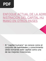 Enfoque Actual de La Administración Del Capital Humano