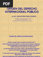 Origen Del Derecho Internacional Publico Primera Clase Jueves A