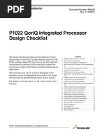 P1022 Qoriq Integrated Processor Design Checklist: Application Note