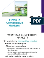 Firms in Competitive Markets