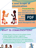 Nature and Scope of Communication