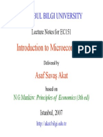 Istanbul Bilgi University: Introduction To Microeconomics