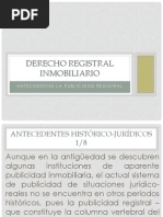 Derecho Registral Inmobiliario 2 - Antecedentes de La Publicidad Registral