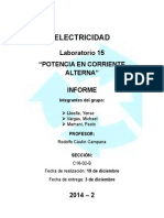 Electricidad - Informe Lab 15