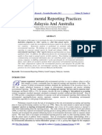 Environmental Reporting Practices in Malaysia and Australia