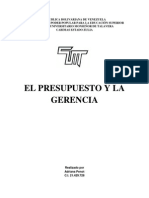 El Presupuesto y La Gerencia