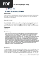 E1 3 Patent Summary Sheet