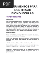 Experimentos para Identificar Biomoleculas