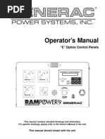 Ramp Power 232 - Operator's Manual - E Option Control Panels - Part #OA7605 - Jun 2003 - GENERAC PDF