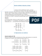 2.1 Definición de Matriz, Notación y Orden