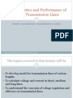 Characteristics and Performance of Power Transmission Lines