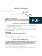 Identificação de Cocaina