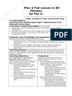 Edn550 Eportfolio 2b Lesson Plan 2 Y11 Maths Atar Sine and Cosine Rule v1