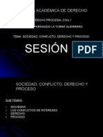 SESION 1 - Sociedad, Conflicto, Derecho y Proceso