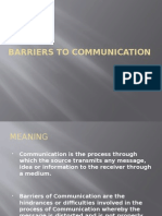 Barriers To Communication